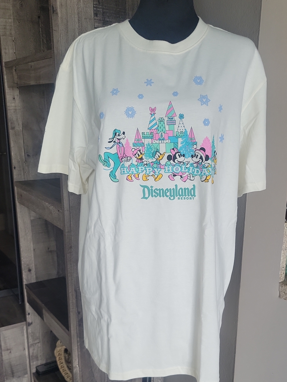 Disney Ivory "Happy Holidays" Adult Graphic Tee